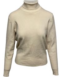 Victoria - Beckham Turtleneck Button Back Sweater - Lyst