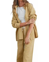 Buttermelon - Amy Micro Check Button Down Shirt - Lyst