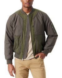 BASS OUTDOOR - Hero Mixed Media Bomber Jacket Full Zip Mac15 - Lyst