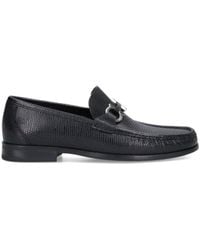 Ferragamo - Textured Leather Loafers With Metallic Bit Detail - Lyst