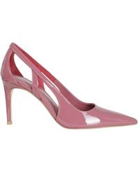 Stuart Weitzman - Stuart Power Cutout Pointed Stiletto Leather Pumps - Lyst