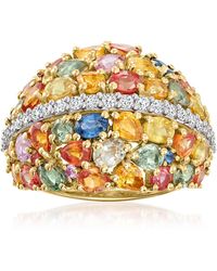 Ross-Simons - Colored Sapphire And . White Zircon Ring - Lyst