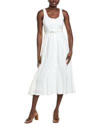 Maison Tara - Printed Voile Sleeveless Midi Dress - Lyst