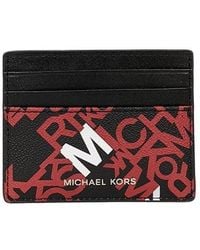 Michael Kors - Slim Mk Signature Leather Tall Card Case & Mk Gift-bag - Lyst