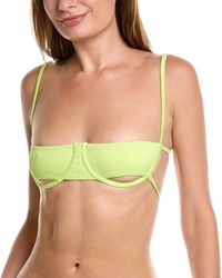 Frankie's Bikinis - Bikinis Campbell Plisse Bikini Top - Lyst
