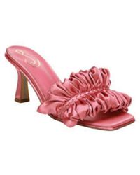 Sam Edelman - Kady Sandals Carmine Rose Square Toe Kitten Heel Zap1330 - Lyst