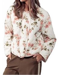 Urban Daizy - Diamond Quilt Garden Bomber Jacket - Lyst