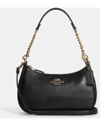 COACH Leather Teri Shoulder Bag in Olive Green (Green) | Lyst
