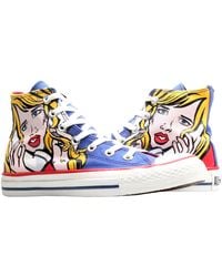 Converse - Chuck Taylor All Star Pop-Art Print Royal/ Hi Sneakers 113848 - Lyst
