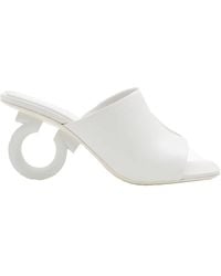 Ferragamo - Ferragamo Nappa Astro 70 Elinda Slide Sandals - Lyst