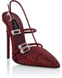 Philipp Plein - Multi-Strap High-Heel Slingbacks 12 Mix Strass - Lyst