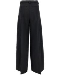 THE LATEST - Wide Trousers With Classic Front Closure - Lyst
