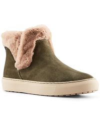 Cougar Shoes - Duffy Synthetic Faux Fur Trim Ankle Boots - Lyst