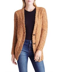 Kensie - Twisted Slub Boucle Long Sleeve Cardigan - Lyst