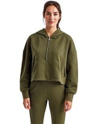 Tridri - Alice Half-Zip Hooded Sweatshirt - Lyst