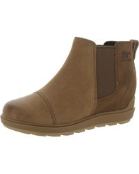 Sorel - Evie Ii Leather Pull On Chelsea Boots - Lyst