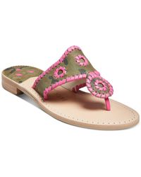 Jack Rogers - Leather Slip-on Thong Sandals - Lyst