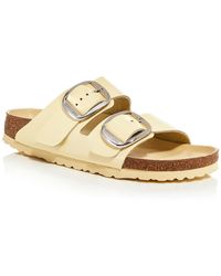 Birkenstock - Arizona Big Buckle Leather Slip On Slide Sandals - Lyst