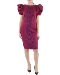 Tadashi Shoji - Knit Embroidered Cocktail And Party Dress - Lyst