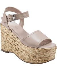 Marc Fisher - Burian Faux Leather Platform Wedge Sandals - Lyst