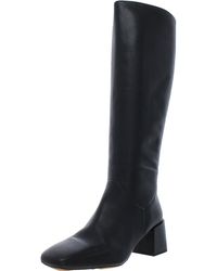 Vince - Kendra Leather Square Toe Knee-high Boots - Lyst