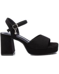 Xti - Heeled Suede Sandals With Platform By - Lyst