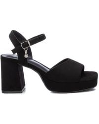 Xti - Heeled Suede Sandals With Platform By - Lyst
