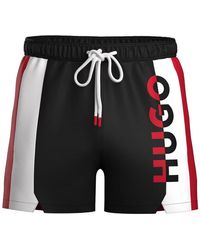 BOSS - Hugo Suna Colorblock Vertical Logo Swim Trunks - Lyst