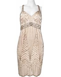 Sue Wong - Multi Back Strap Embellished Empire Dress - Lyst