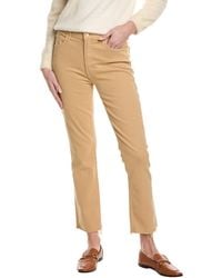 Mother - Mid-Rise Dazzler Sand Ankle Fray Jean - Lyst