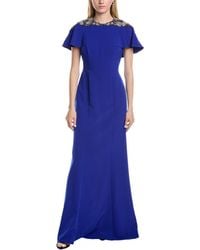 Rene Ruiz - Capelet Sleeve Column Gown - Lyst