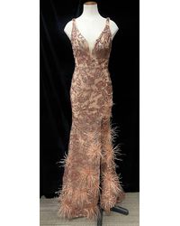 Amarra - V-Neck Sequin Prom Gown - Lyst