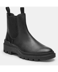 COACH - Leather Slip-On Chelsea Boots - Lyst