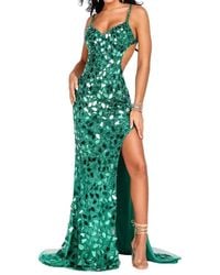 Terani - Mirror Embellished Column Dress - Lyst