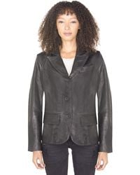Infinity Leather - Leather Blazer Jacket-Seregno - Lyst