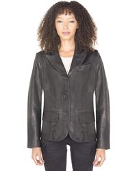 Infinity Leather - Leather Blazer Jacket-Seregno - Lyst