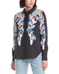 Tahari - Button Down Blouse - Lyst