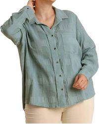 Umgee - Chenille Button Down Top - Lyst