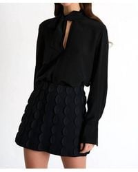 Shan - Bow-Tie Neck Silk Blouse - Lyst