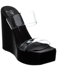 Giuseppe Zanotti - Zanilla 90 Vinyl & Leather Wedge Sandal - Lyst
