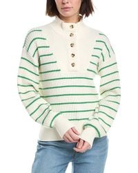 Draper James - Striped Button Front Sweater - Lyst