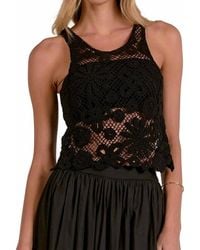 Elan - Cassidy Crochet Knit Tank Top - Lyst
