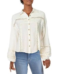 Free People - Star Print Button Down Top - Lyst