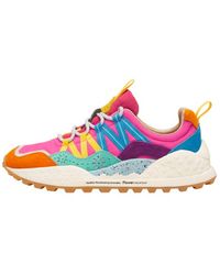 Flower Mountain - Washi Woman - Suede And Technical Fabric Sneakers - Lyst
