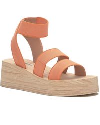 Lucky Brand - Samella Ankle Strap Wedge Slingback Sandals - Lyst