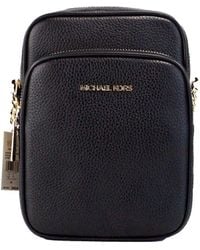 Michael Kors - F Pebbled Leather North South Chain Crossbody Bag - Lyst