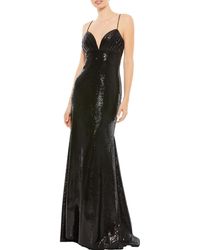 Ieena for Mac Duggal - Sequined Maxi Cocktail And Party Dress - Lyst