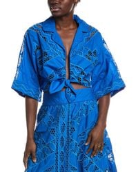 FARM Rio - Striped Richelieu Blouse - Lyst