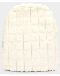 Fashnzfab - Quilted Solid Faux Fur Backpack Bag - Lyst