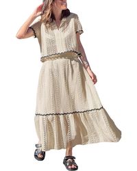 CAMILA BLANCO - 2Pc Blouse & Skirt Set - Lyst